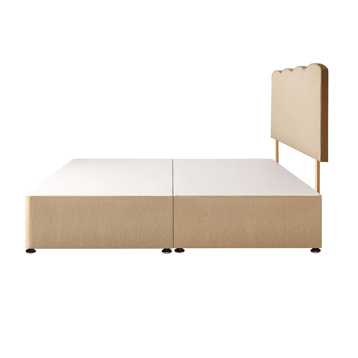 Silentnight 2 Drawer Divan Bed With Fabric Wave Headboard