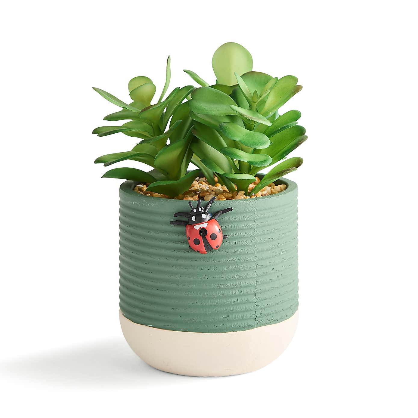 Artificial Succulent with Lady Bird