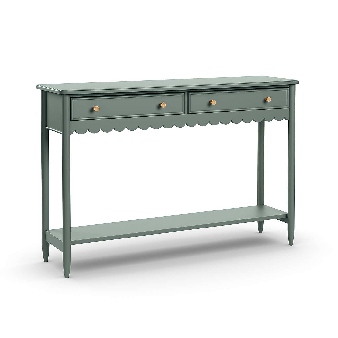 Remi Console Table, Lilypad Green