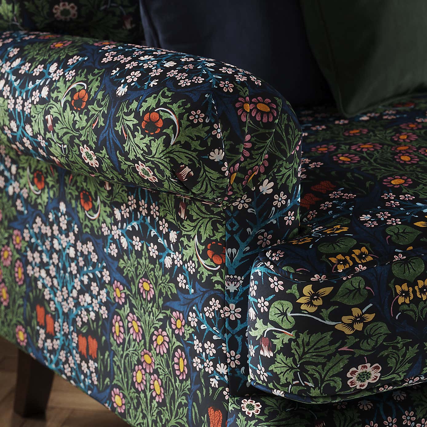 William Morris Blackthorn Velvet Fabric Sample