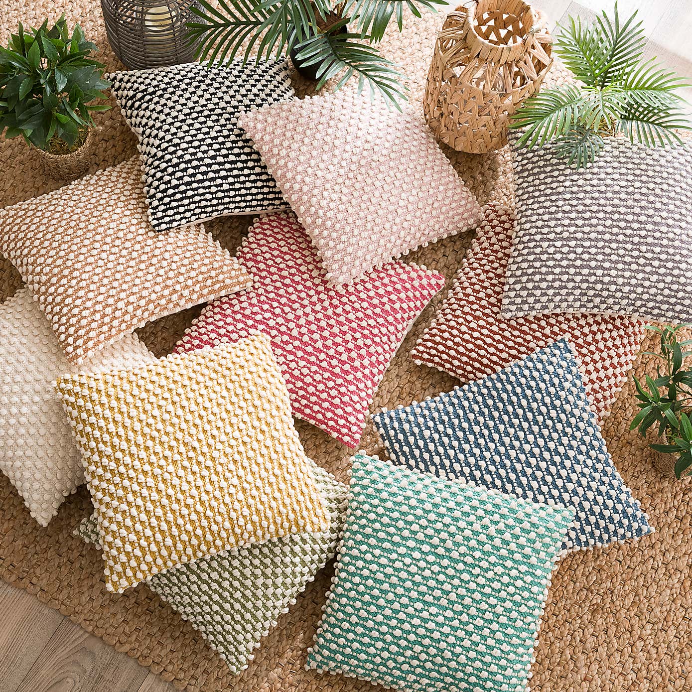 Jersey Bobble Square Cushion
