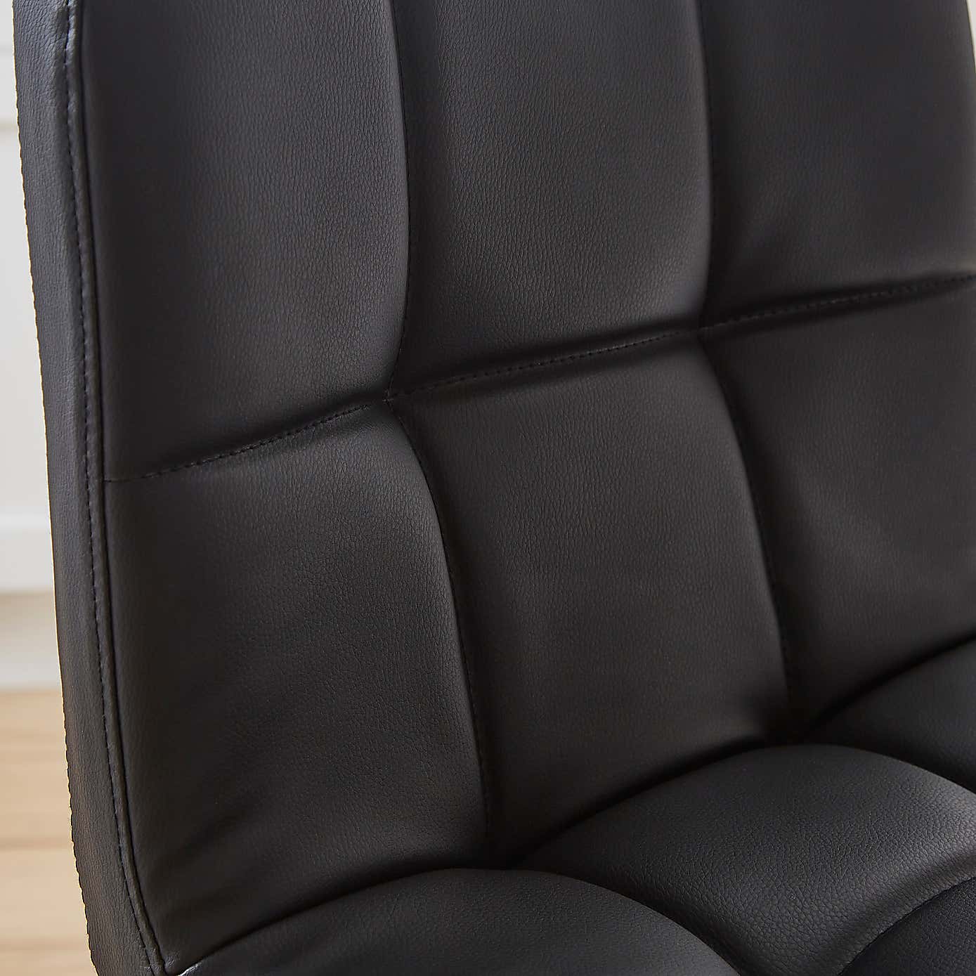 Jasmine Adjustable Height Swivel Bar Stool, Faux Leather