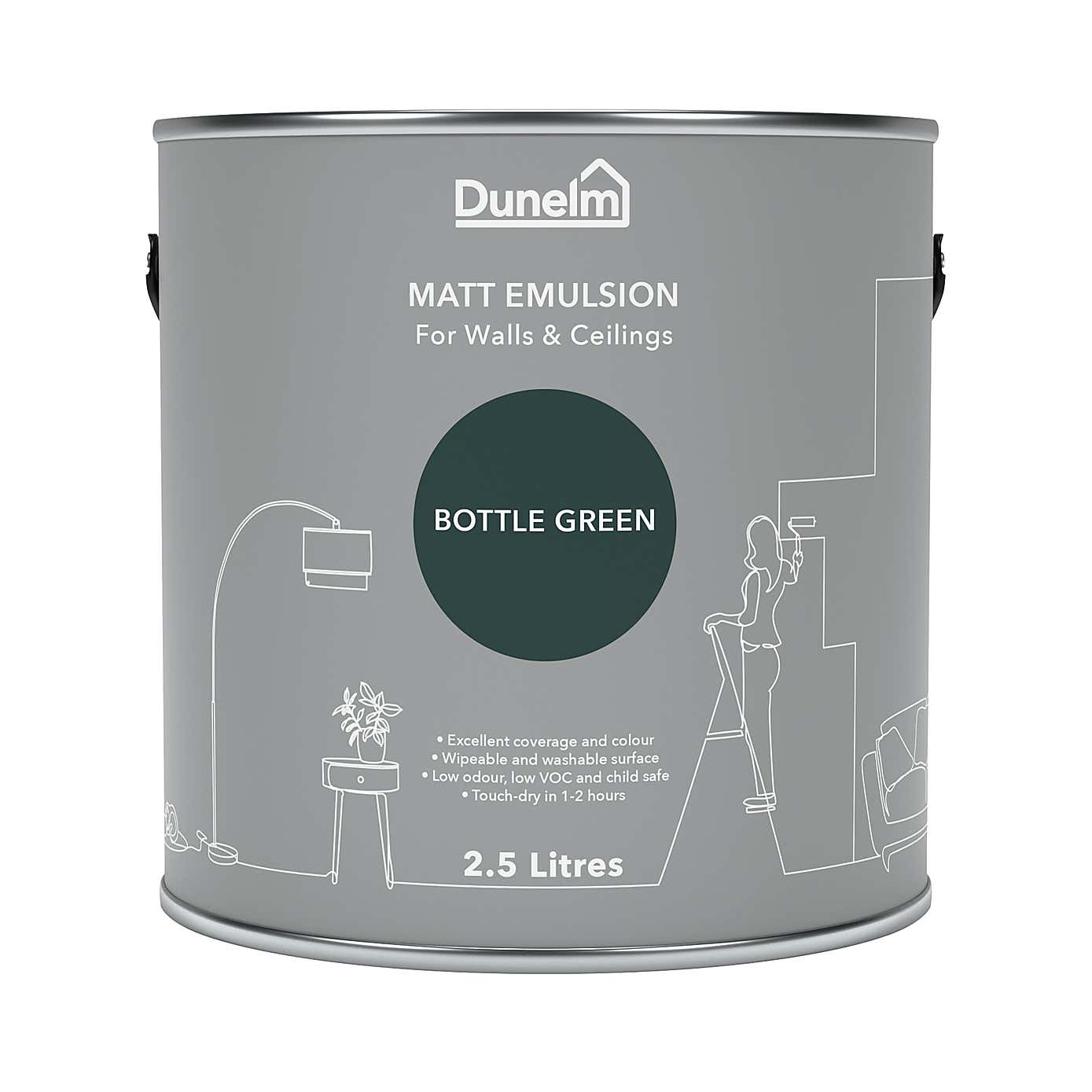 Dunelm Bottle Green Matt Emulsion Paint