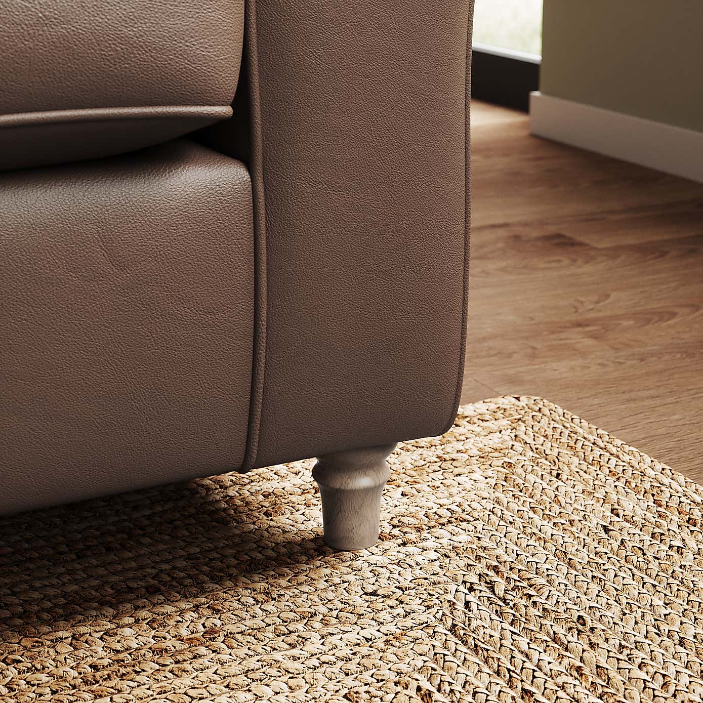 Flori Classic Leather 2 Seater Sofa