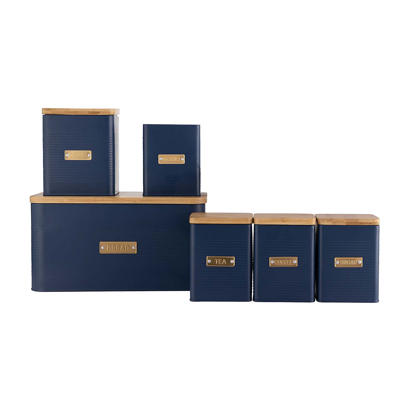 Otto Square Navy Cookie Canister