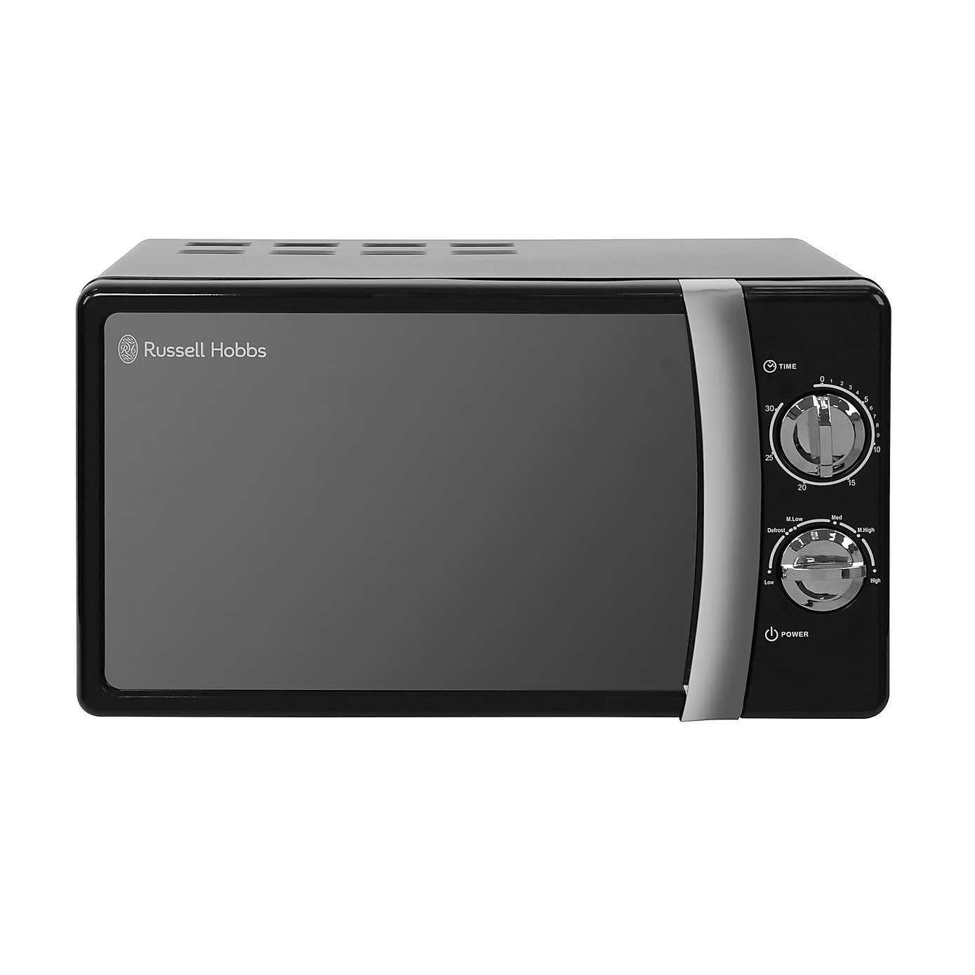 Russell Hobbs Colours 700W 17L Jet Black Manual Microwave