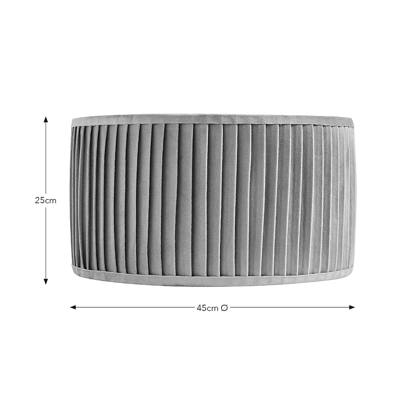 Sawyer Pleated Velvet Drum Lamp Shade