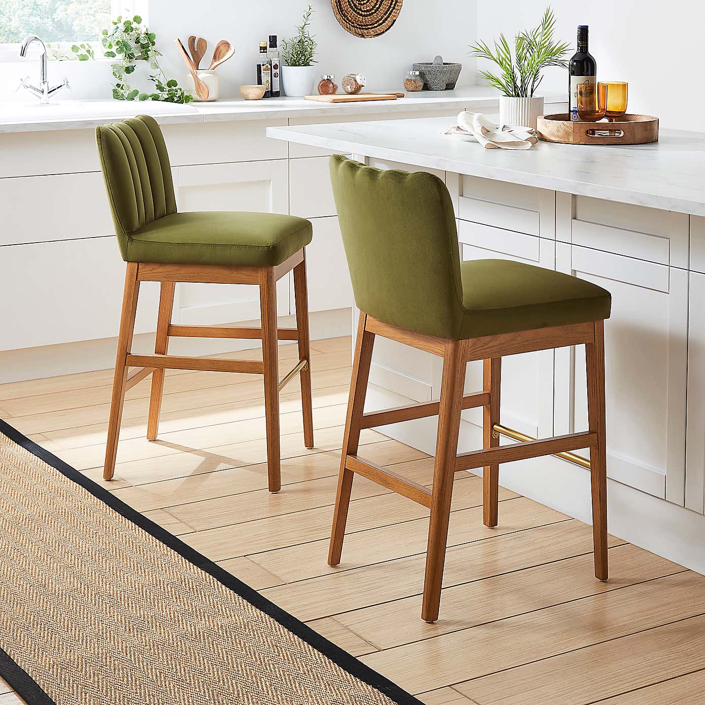 Delilah Bar Stool, Velvet