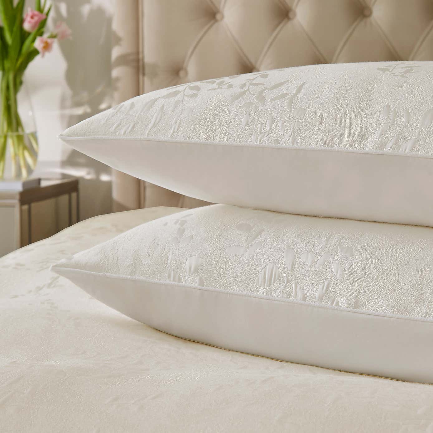 Dorma Luxe Wisteria Ivory Duvet Cover and Pillowcase Set