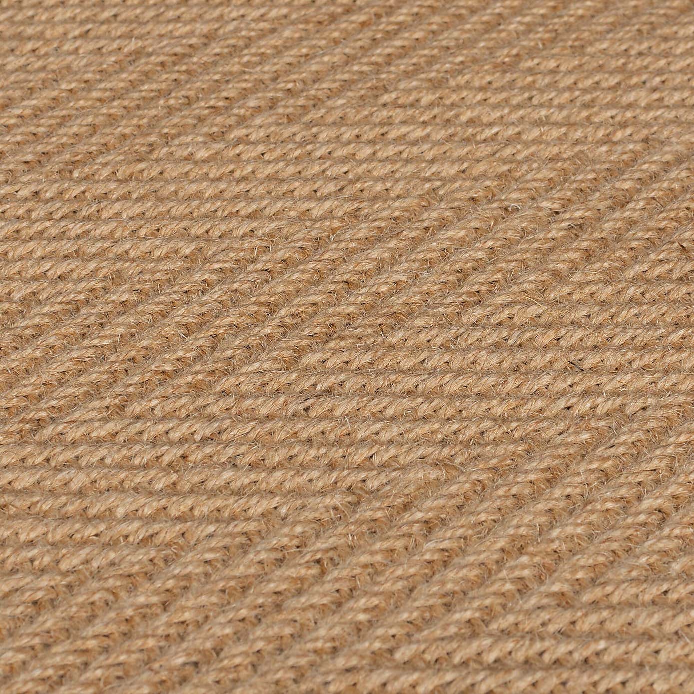Herringbone Jute Border Stair Runner