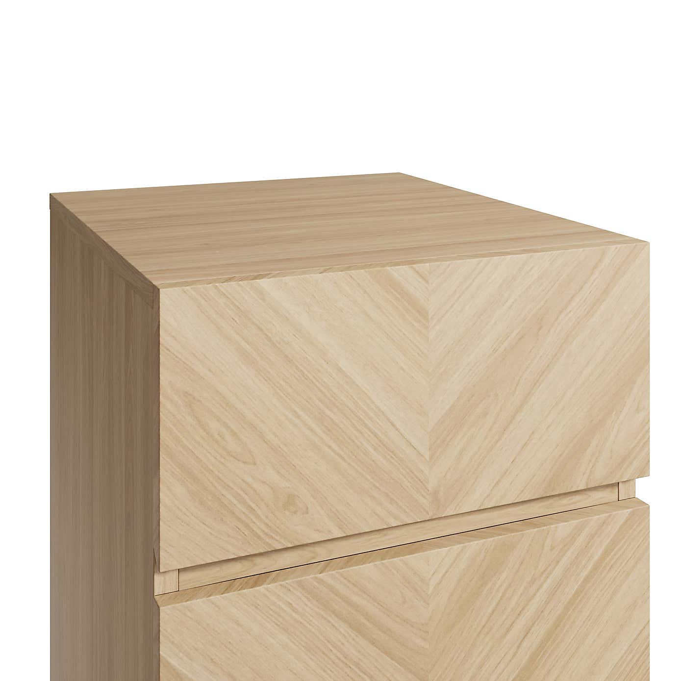 Taranto 3 Drawer Bedside Table Euro Oak