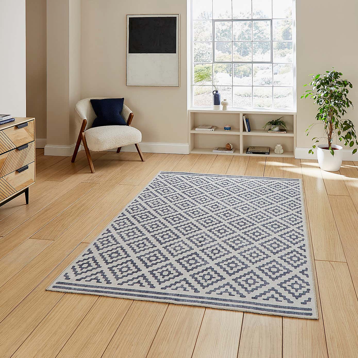 Coral Diamond Rug