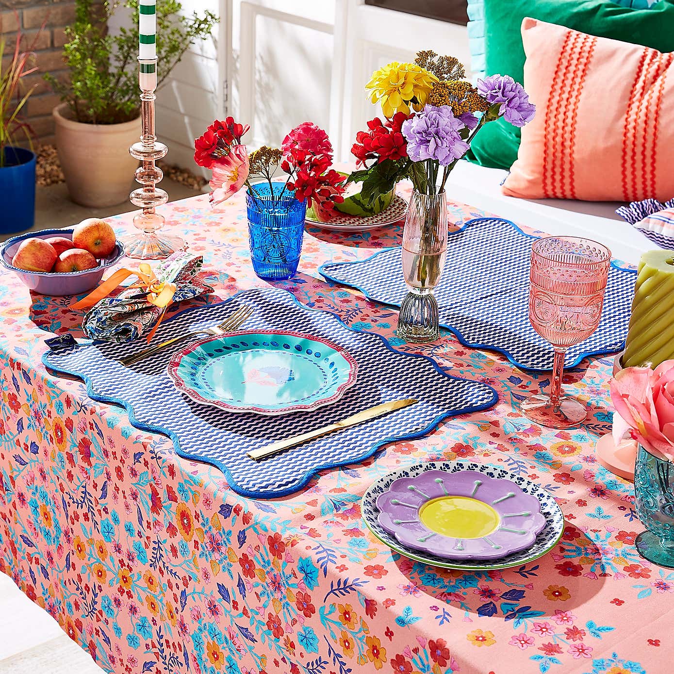 Sophie Robinson Set of 2 Block Print Placemats