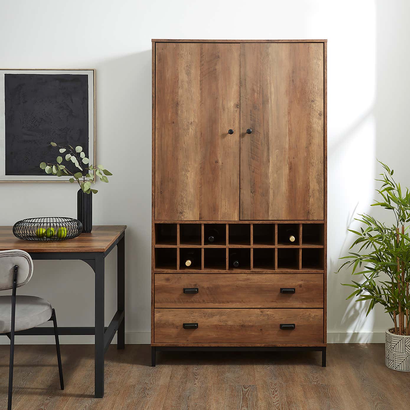 Fulton Double Larder Unit, Pine