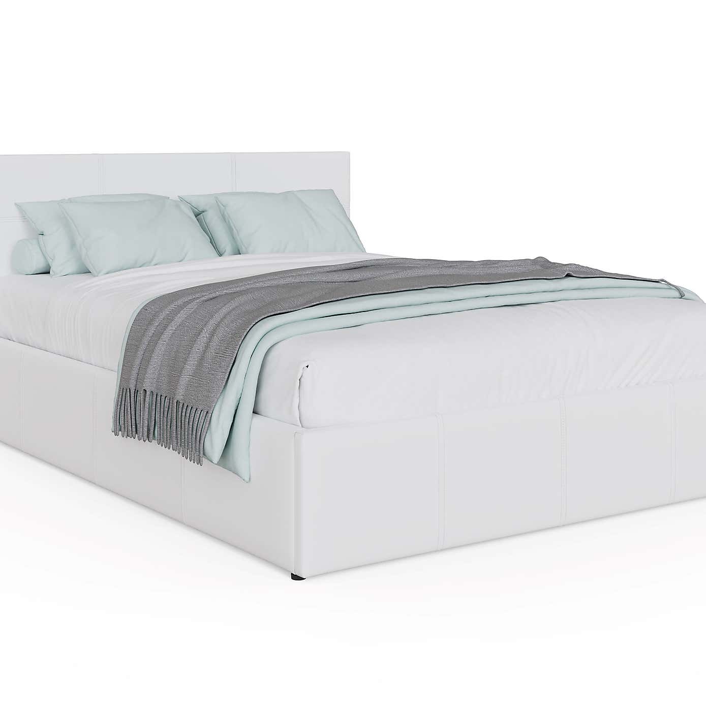 Toronto Black Faux Leather Ottoman Bedstead