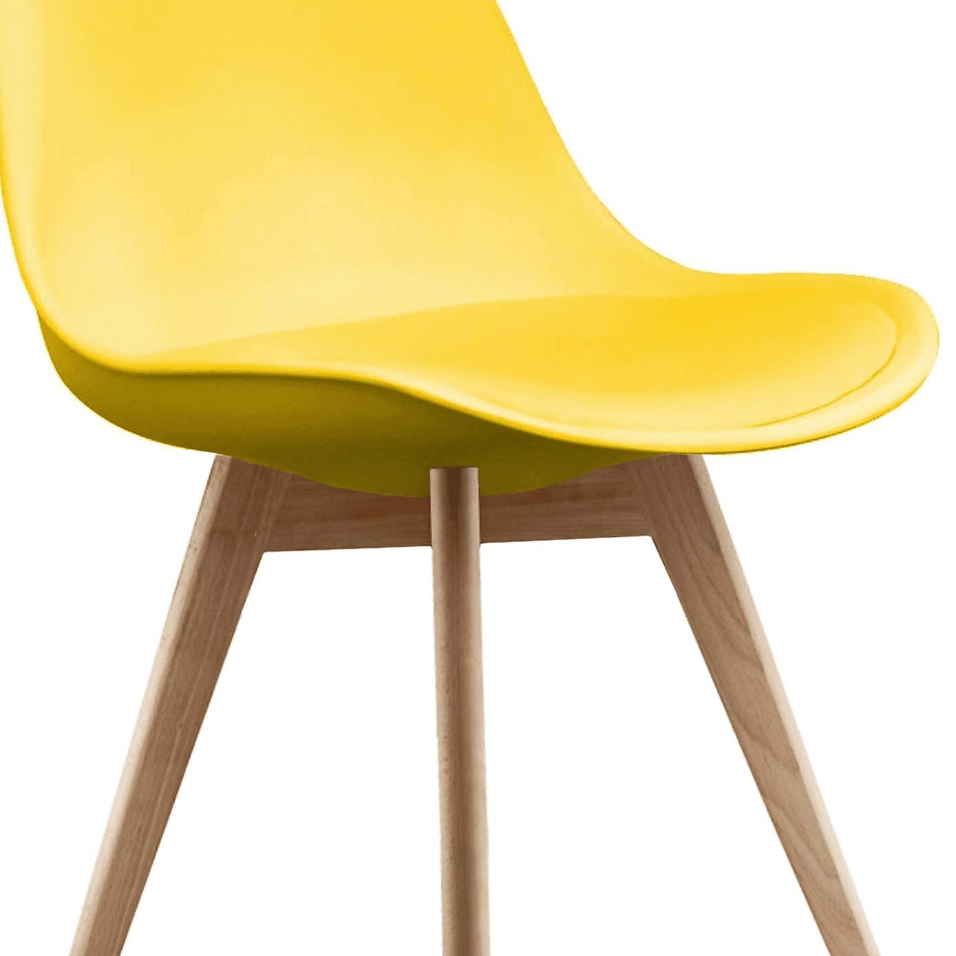 Fusion Living Soho Plastic Dining Chair with Squared Legs