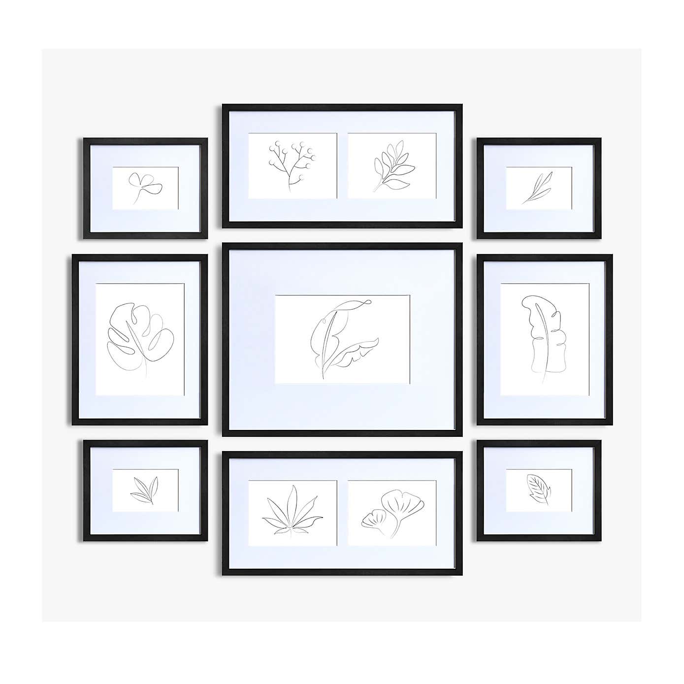 Nielsen Set of 9 Multisize Wooden Picture Frames