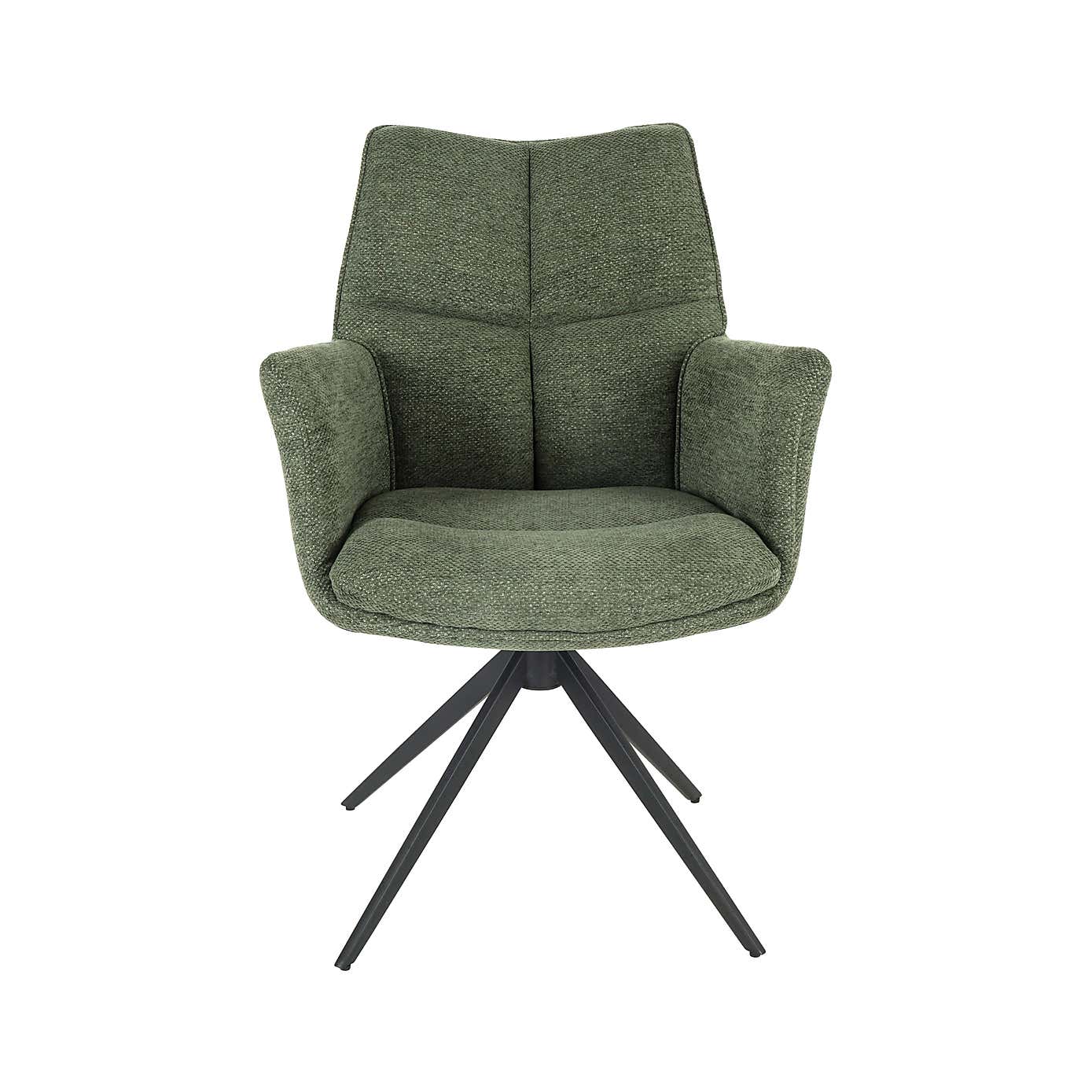 Indus Valley Camden Swivel Dining Chair, Chenille