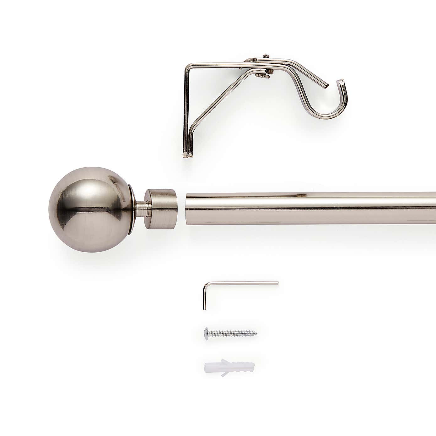 Bay Fixed Metal Eyelet Curtain Pole