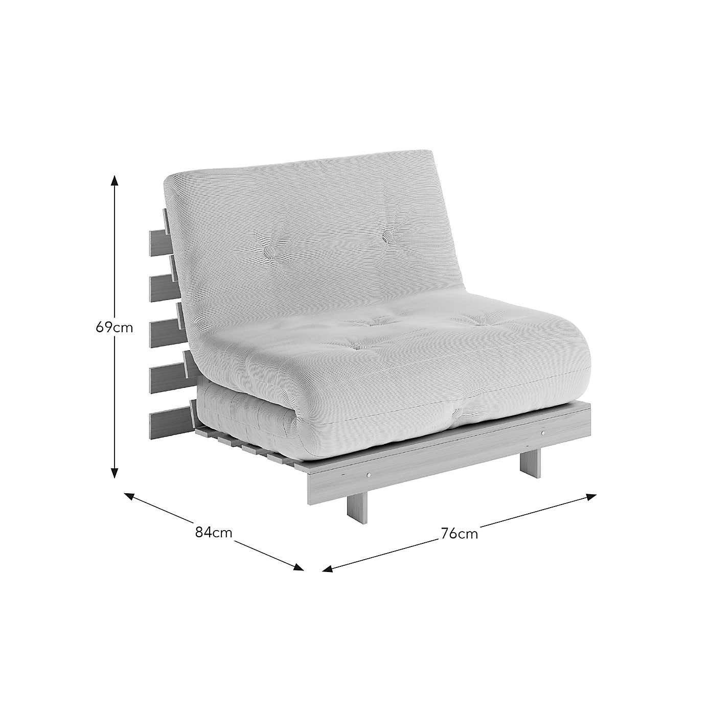 Mito Ribbed Single Futon