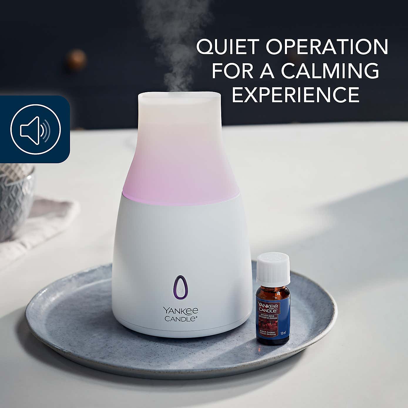 Yankee Candle Black Cherry Ultrasonic Aroma Diffuser Starter Kit