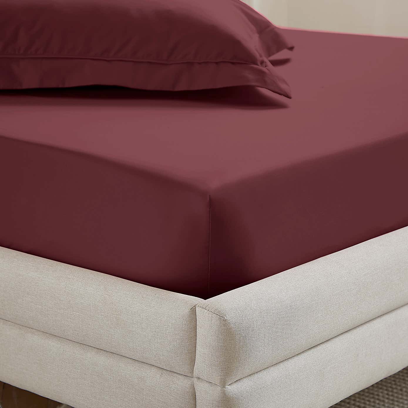 Dorma 400 Thread Count Cotton Percale Fitted Sheet