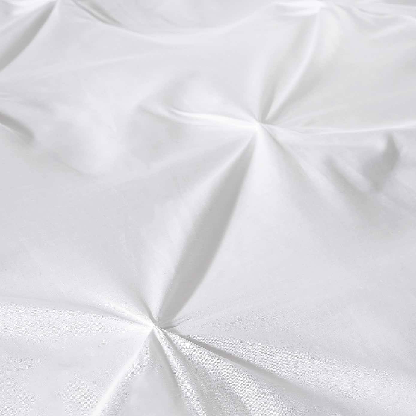 Serene Lara Duvet Cover & Pillowcase Set White