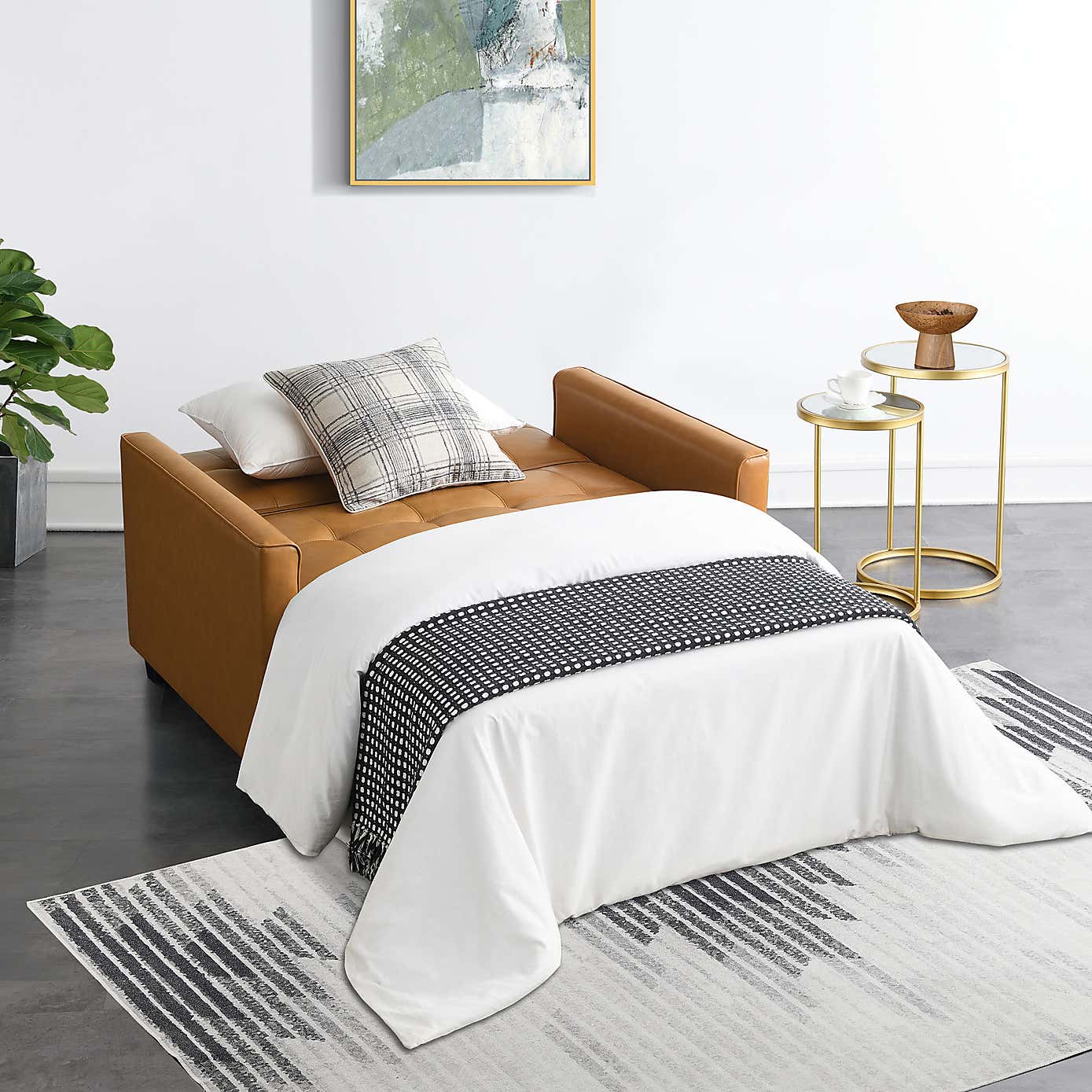 Sunita Sofa Bed, Faux Leather