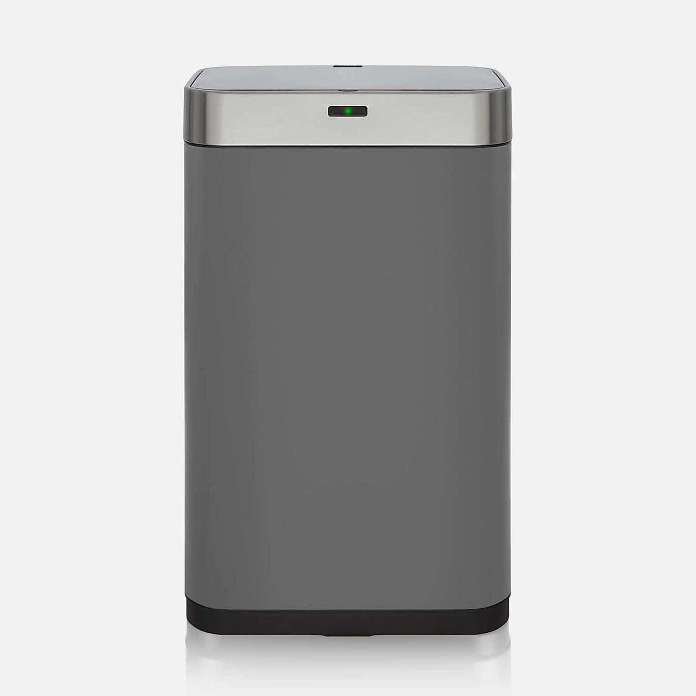 Tower 75 Litre Silver Rectangular Sensor Bin
