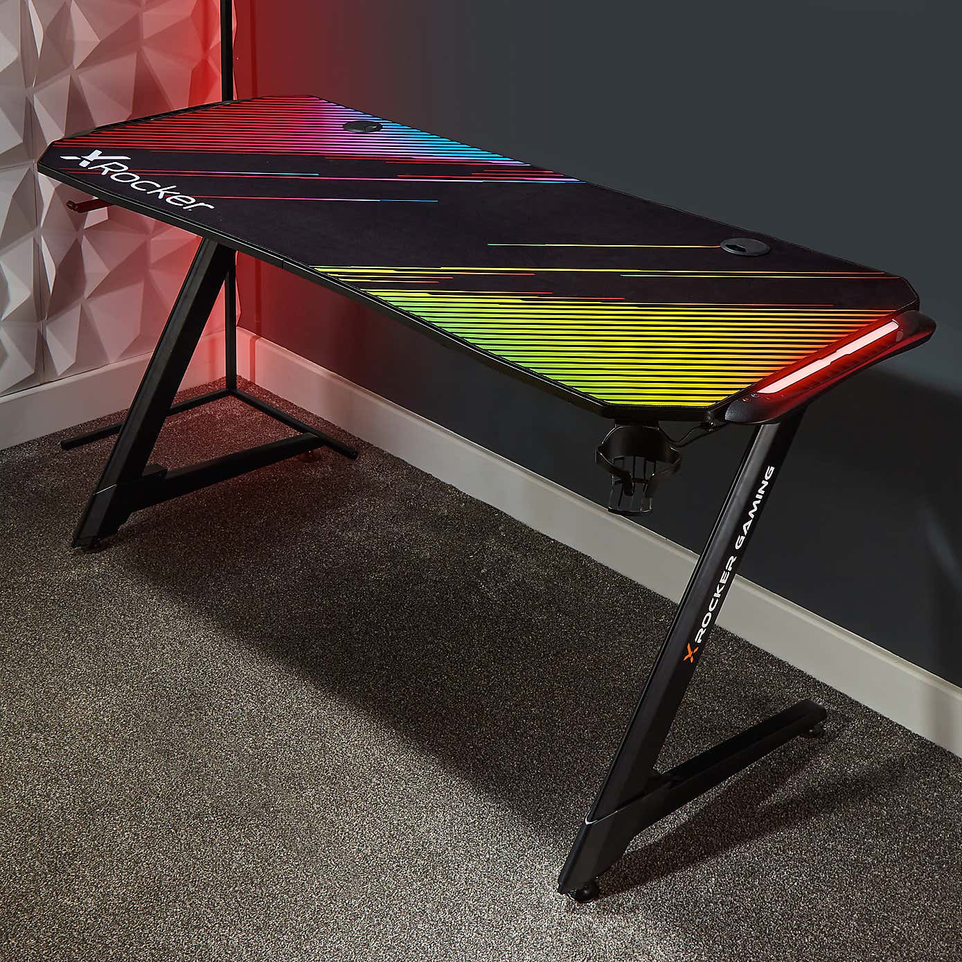 X Rocker Jaguar Neo Motion LED Esports Gaming Desk