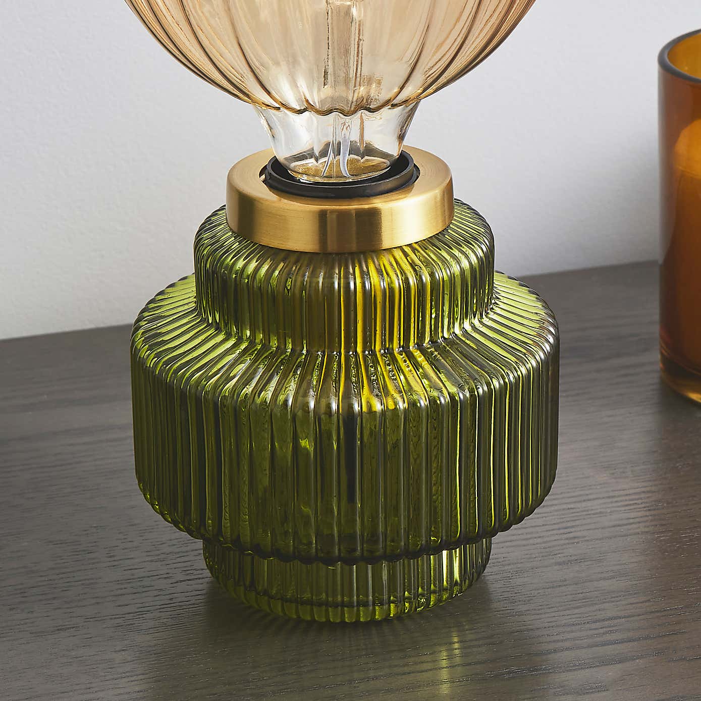 Niamh Ribbed Glass Table Lamp Base