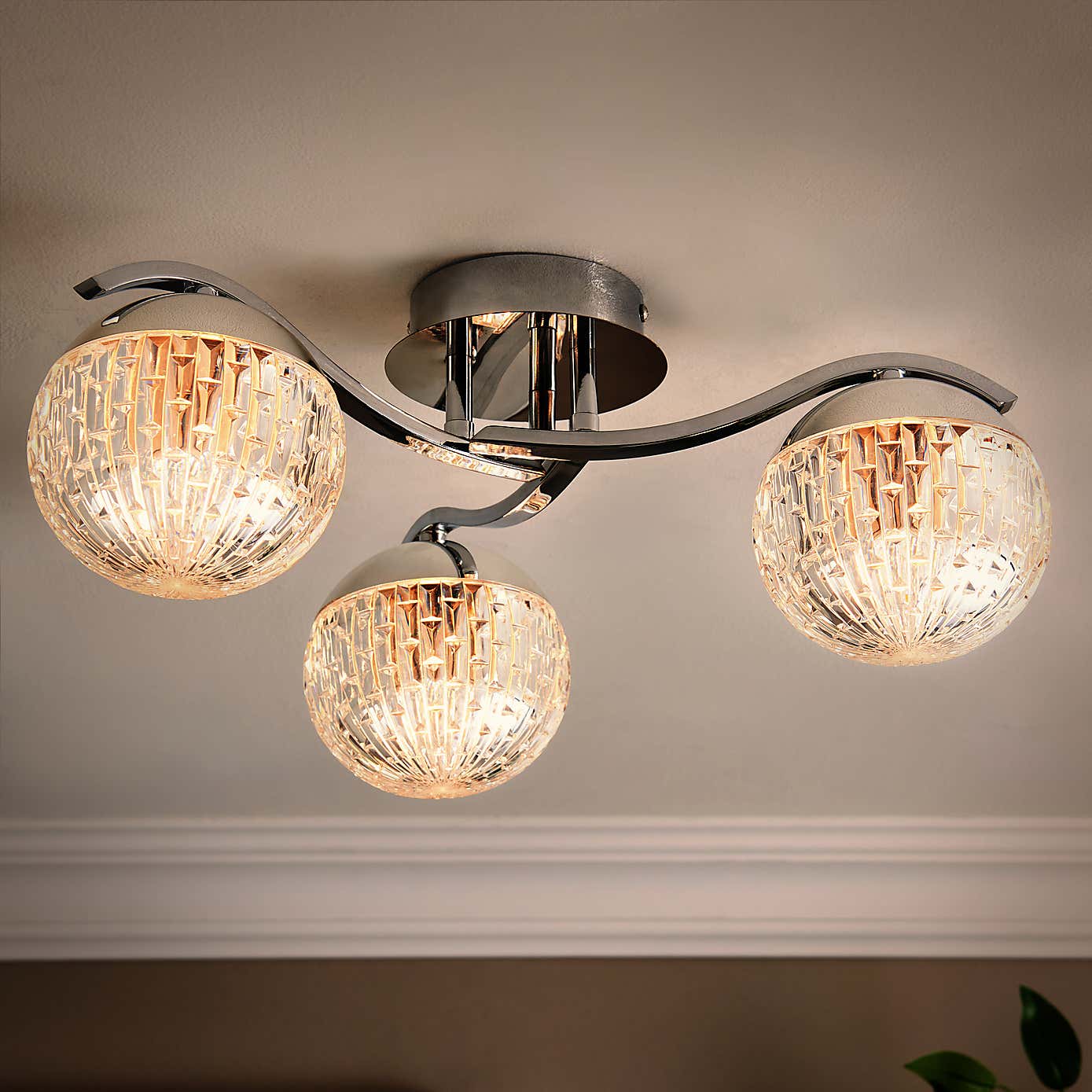 Valence 3 Light Flush Ceiling Light
