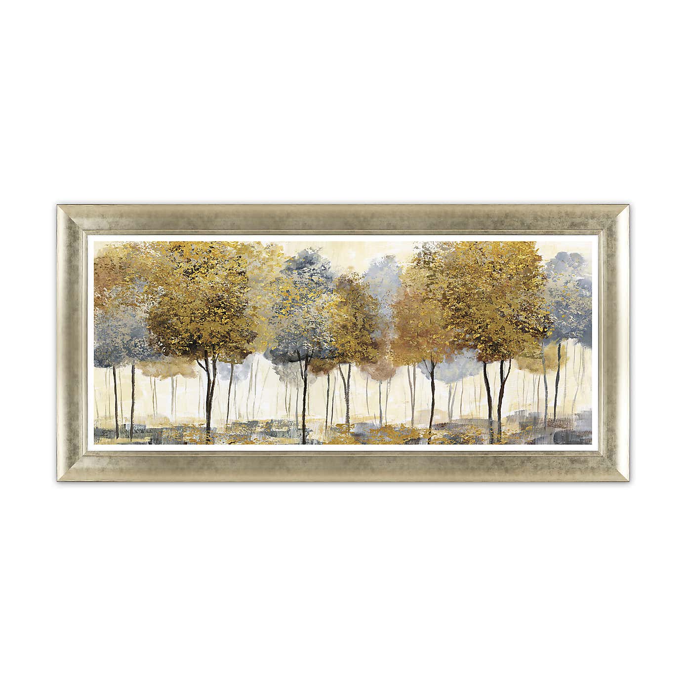 Golden Forest Panoramic Framed Print