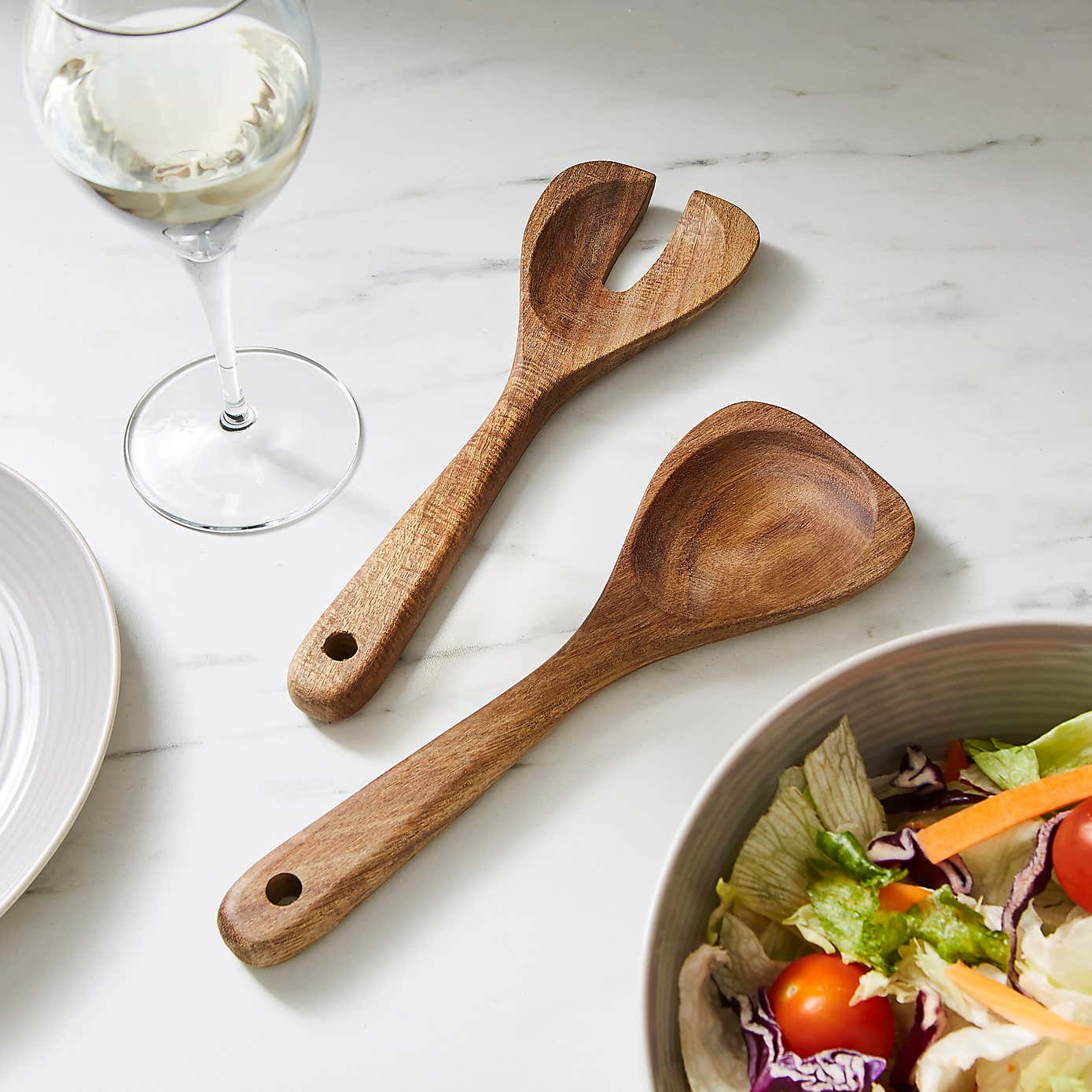 Wooden Salad Spoon & Fork