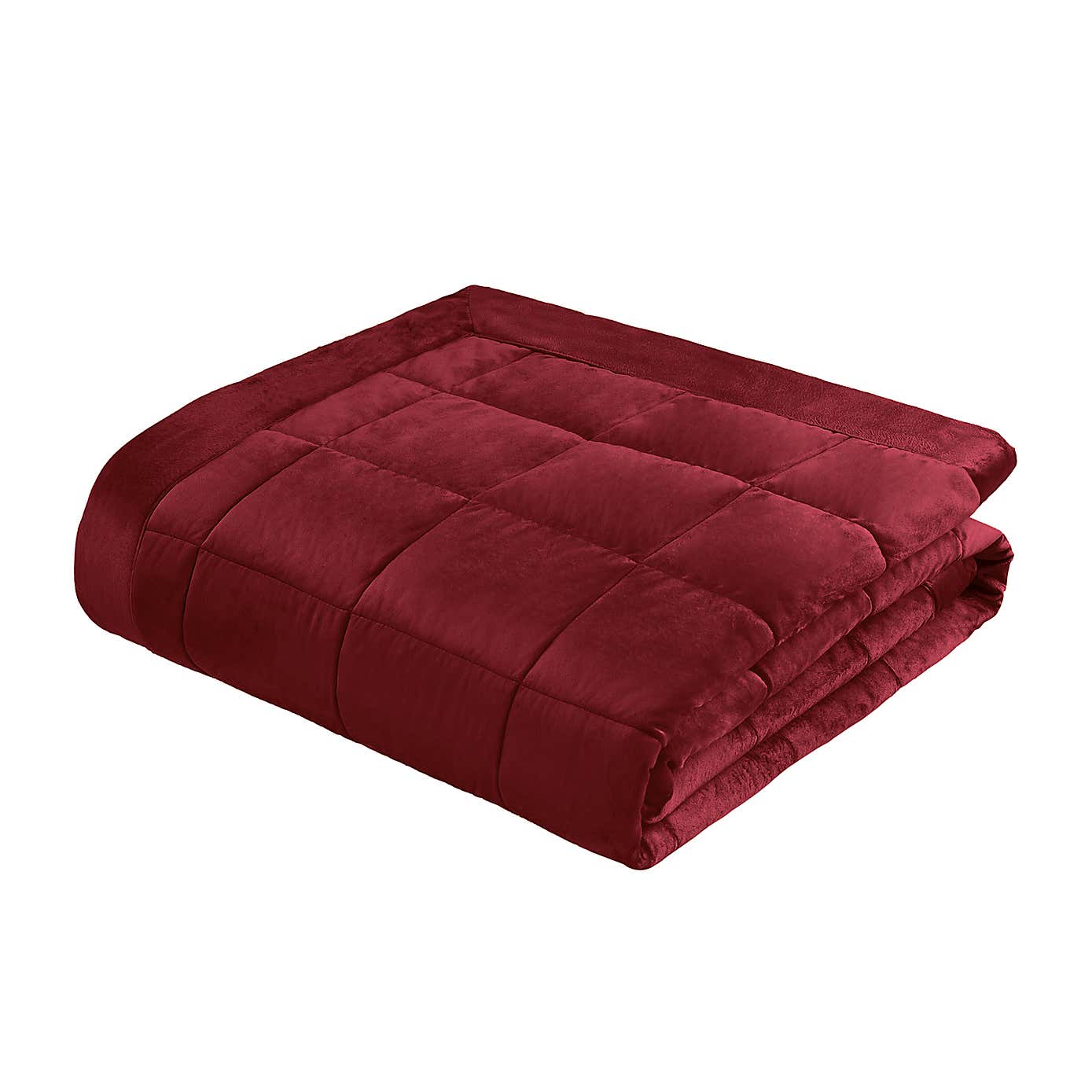 Catherine Lansfield Kingsley Matt Velvet Quilted Bedspread