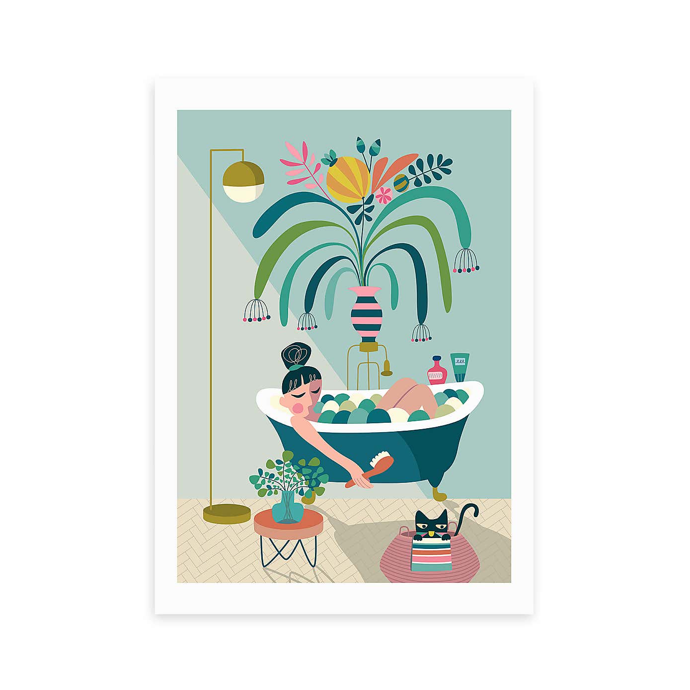 East End Prints Relaxing Bath Print