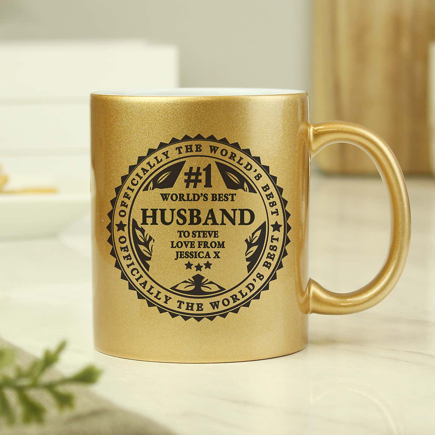 Personalised World's Best Gold Mug