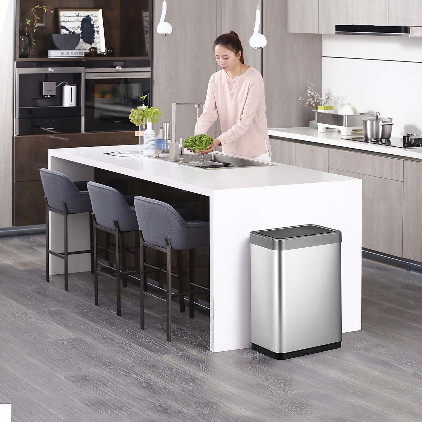 EKO Mirage 45L Stainless Steel Sensor Bin