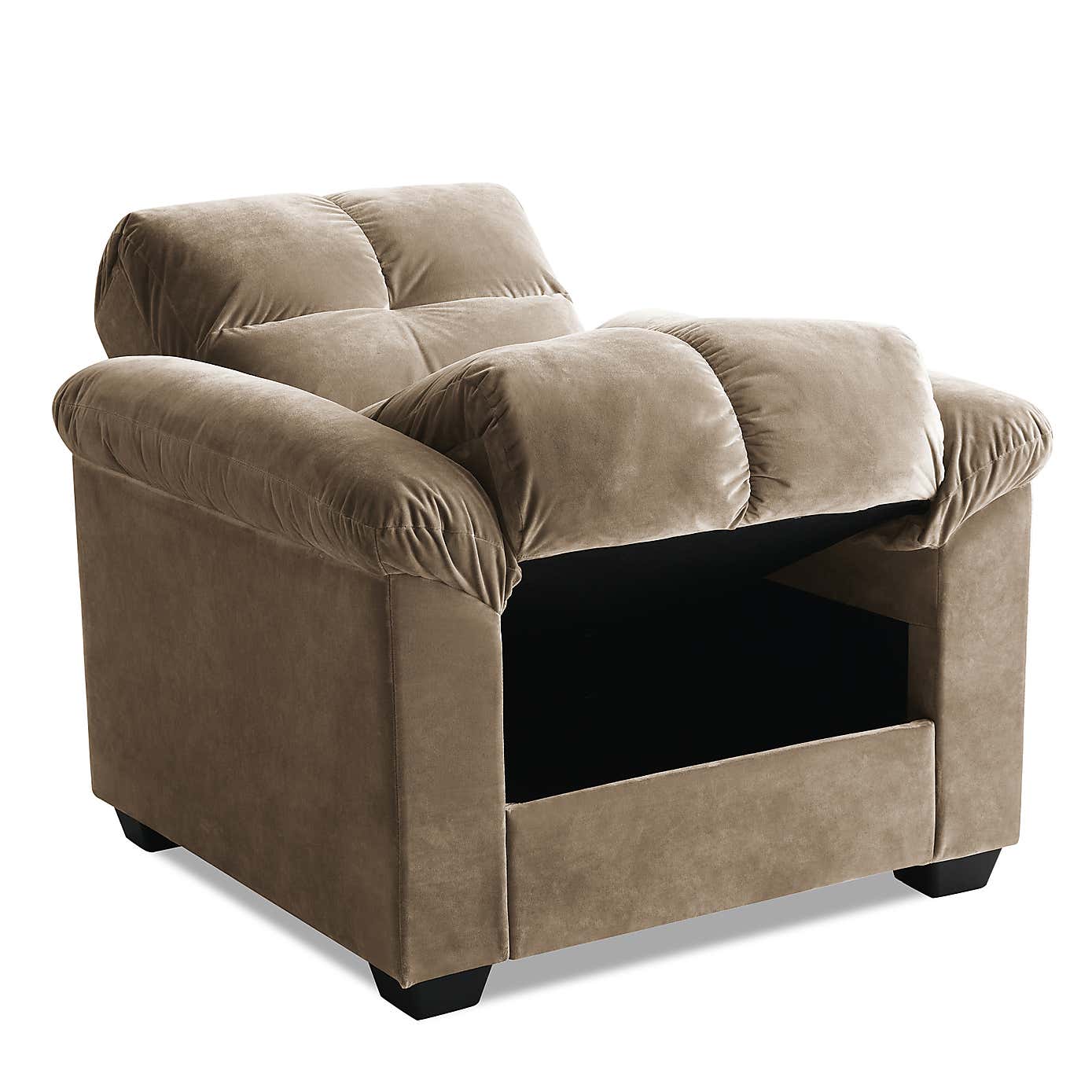 Margo Velvet Reclining Armchair