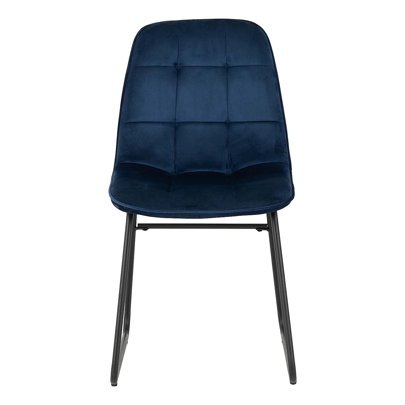 Lukas Set of 2 Dining Chairs Grey Velvet