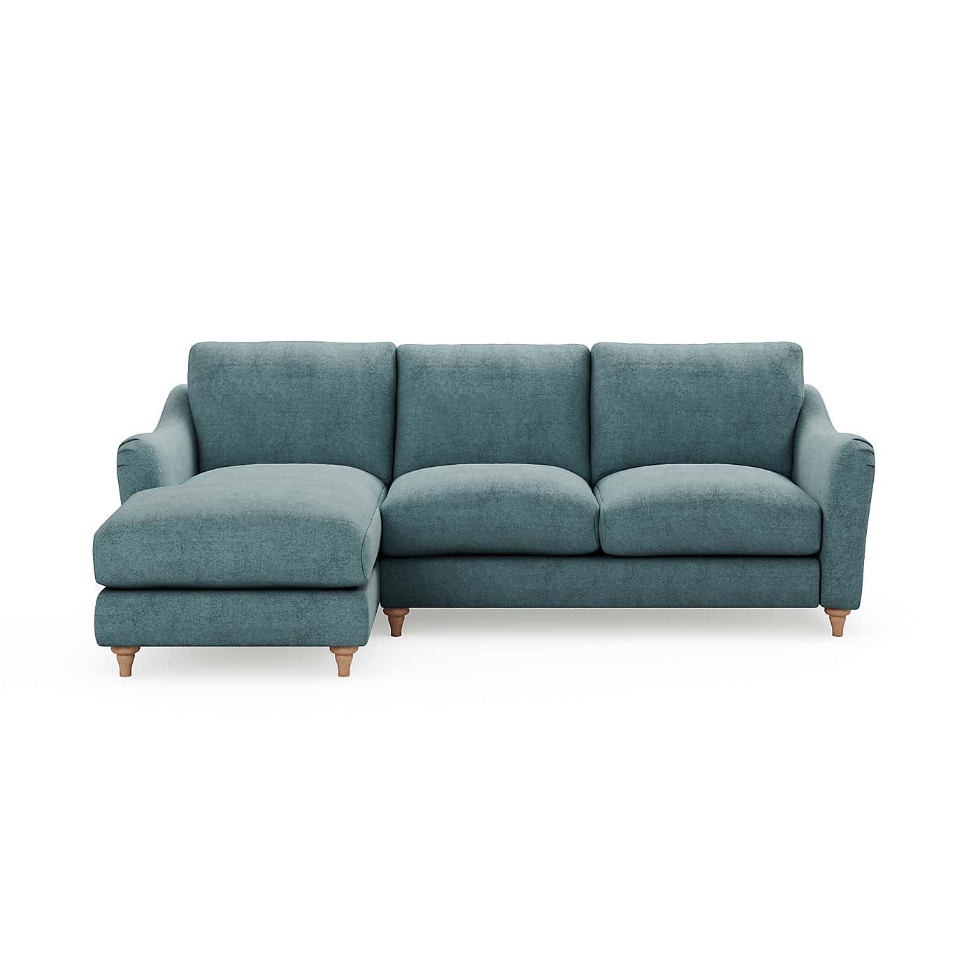 Hattie Tonal Plush Chenille Corner Chaise Sofa