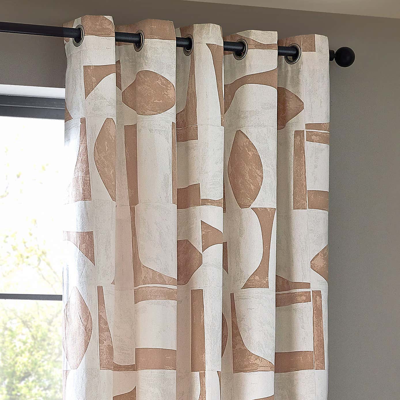 Carro Unlined Clay Eyelet Curtains