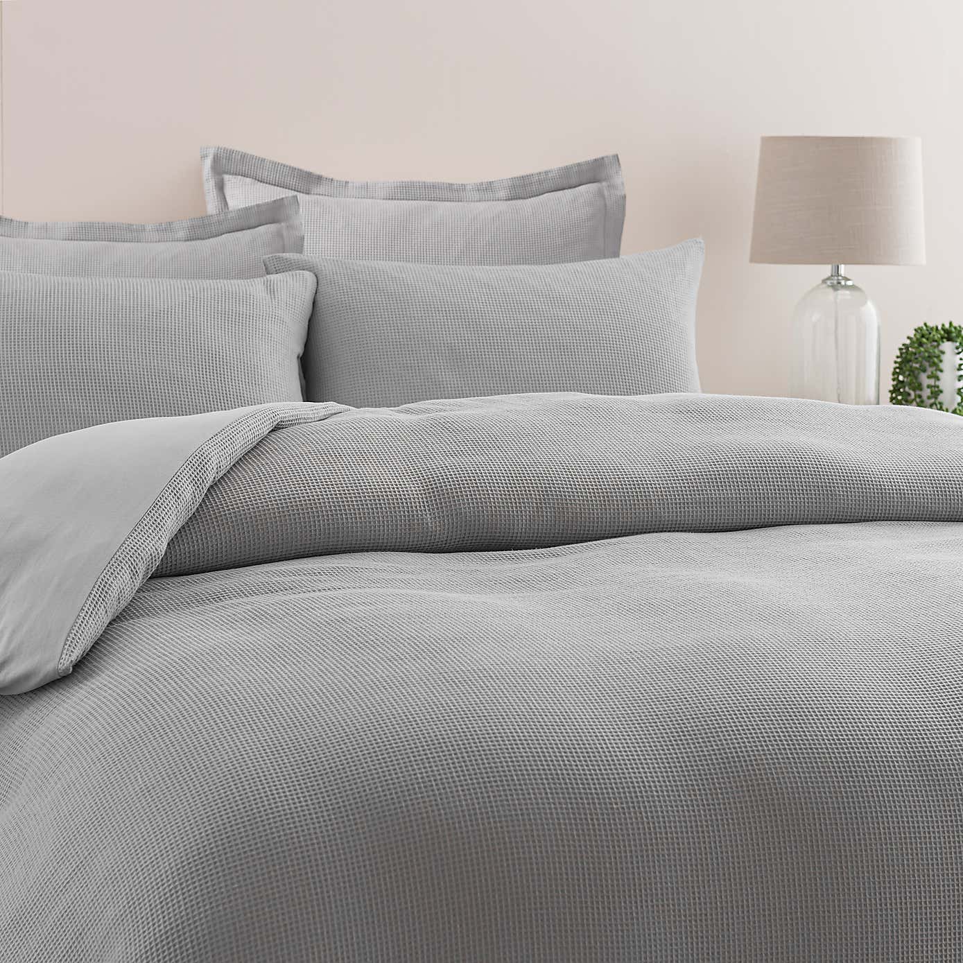 Alston Waffle Duvet Cover and Pillowcase Set
