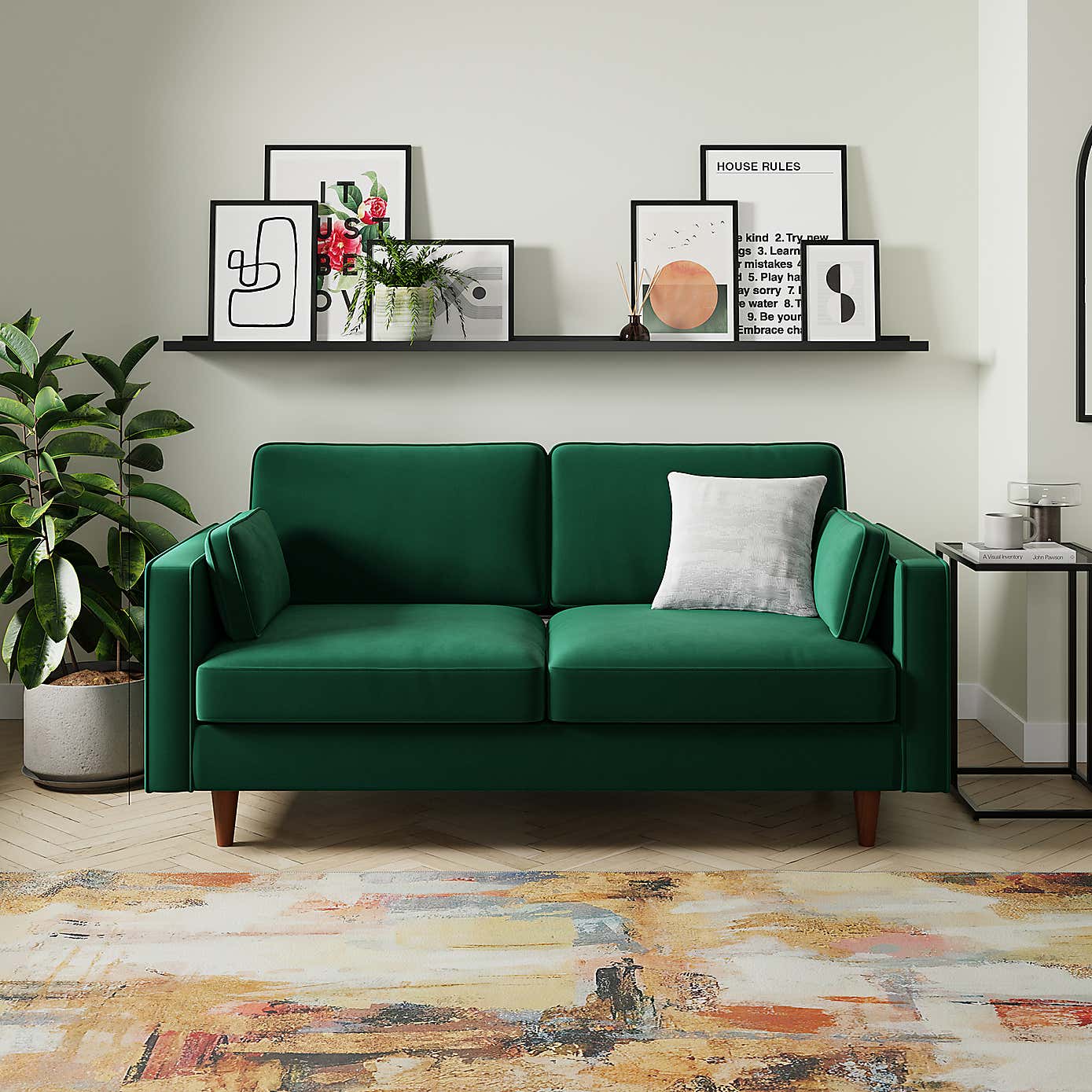 Zoe Plain Velvet 3 Seater Sofa Bed