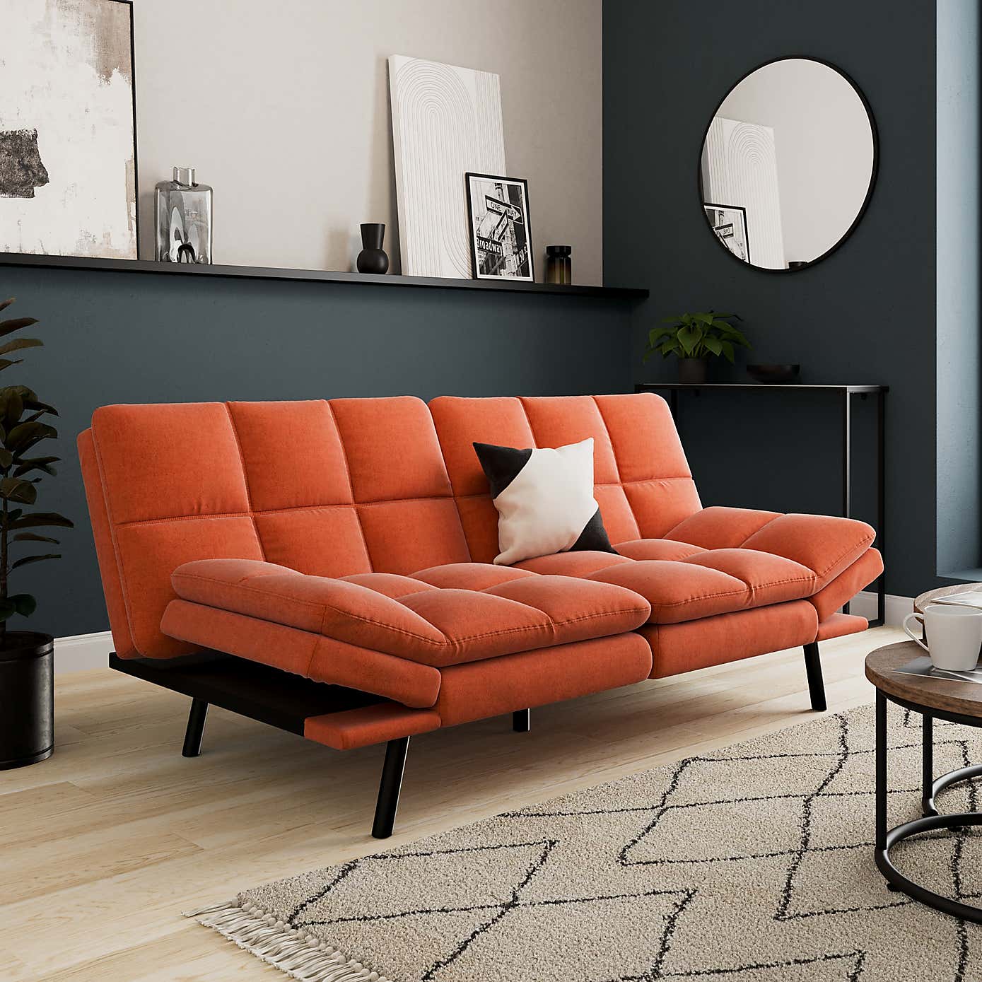 Luis Soft Chenille Clic Clac Double Sofa Bed