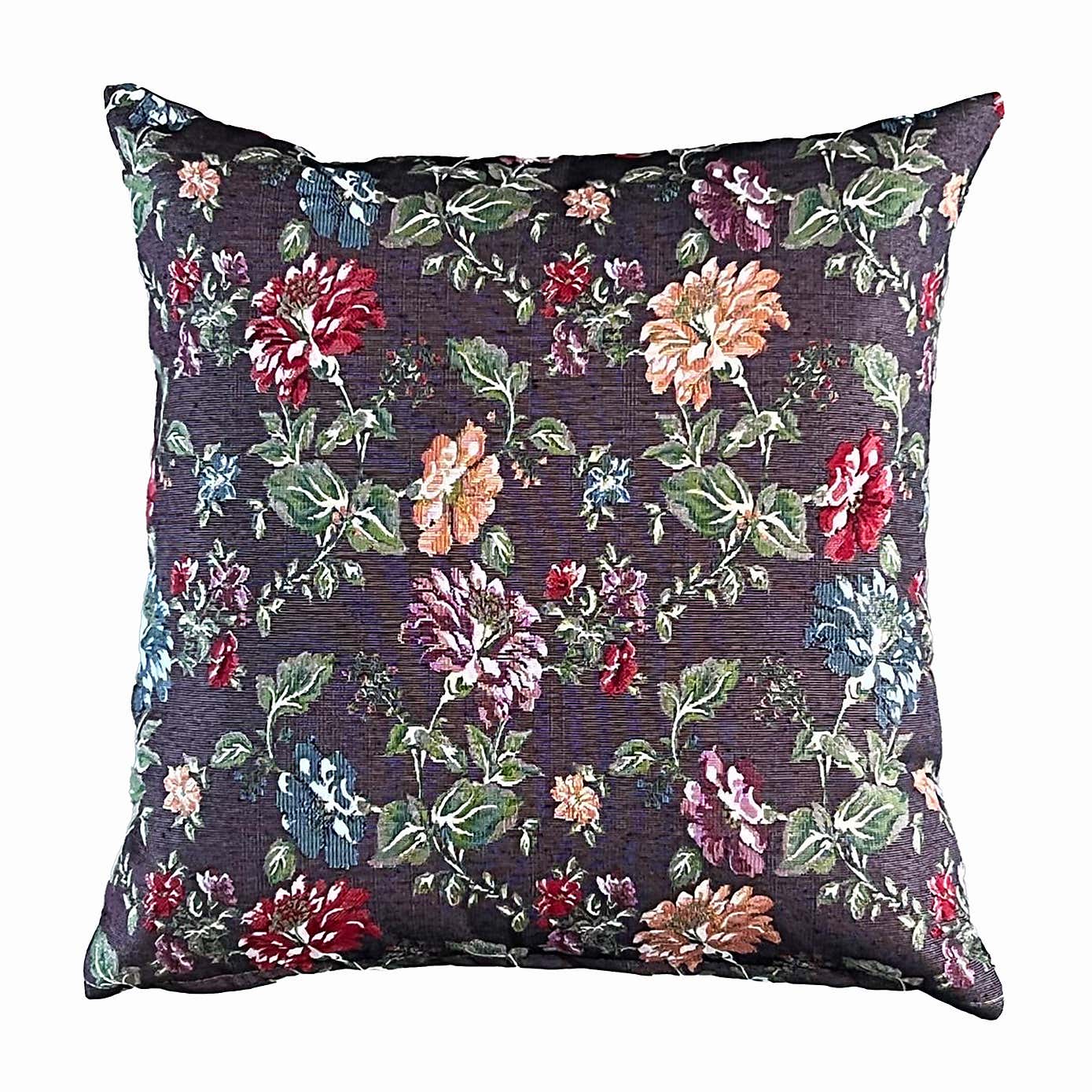 Daro Tapestry Blackcurrant Floral Square Cushion