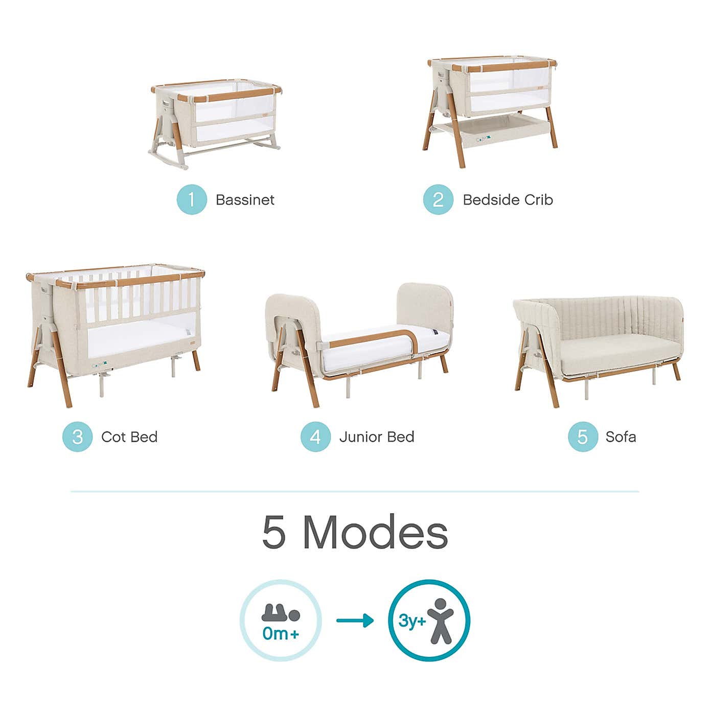 Tutti Bambini CoZee XL Bedside Crib Cot