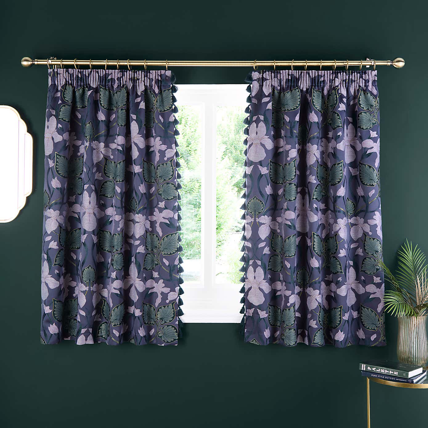 Nouveau Iris Pencil Pleat Curtains