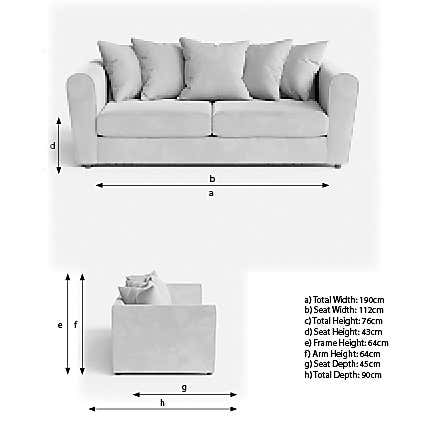 Blake Jumbo Cord 3 Seater Sofa