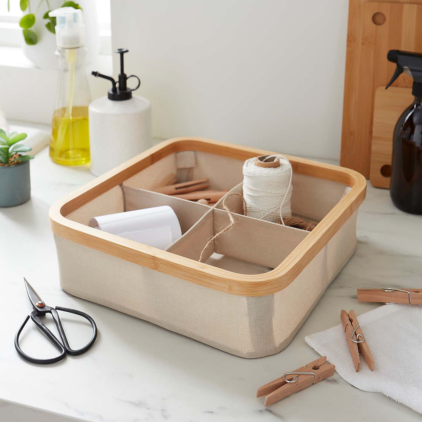 Berkeley 4 Compartments Foldable Storage Basket